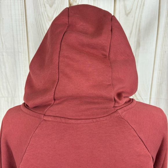 Nike Hoodie Cowl Neck Athletic Pullover Sweatshirt Pockets Burgundy Size Small - Picture 6 of 15